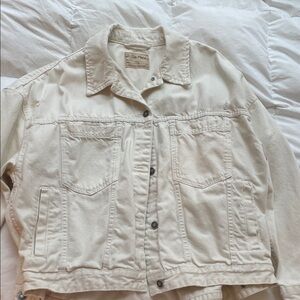 We The Free Off-White Denim Jacket